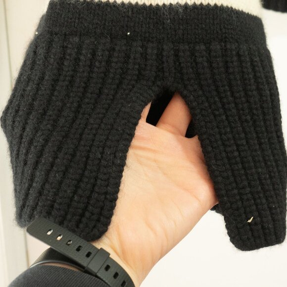 KHAITE Marion Cashmere Stripe Turtleneck Minimalist Quiet Luxury Oversize Knit - Picture 12 of 16